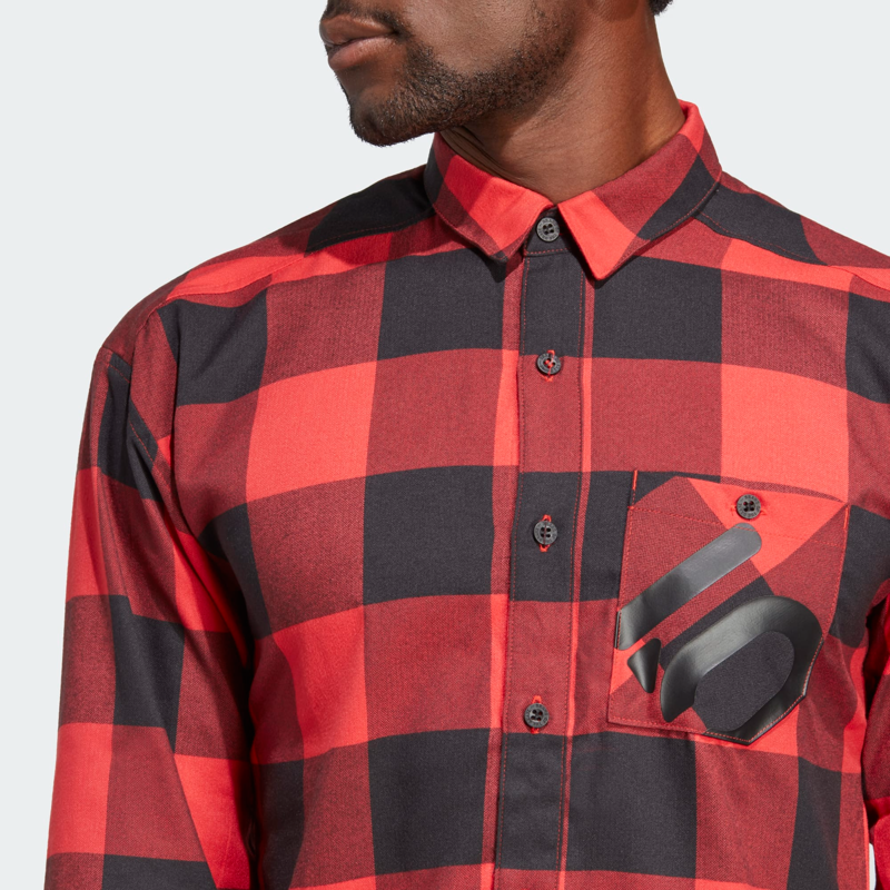 Five Ten Brand of the Brave Flannel LS Shirt Red/Black-4